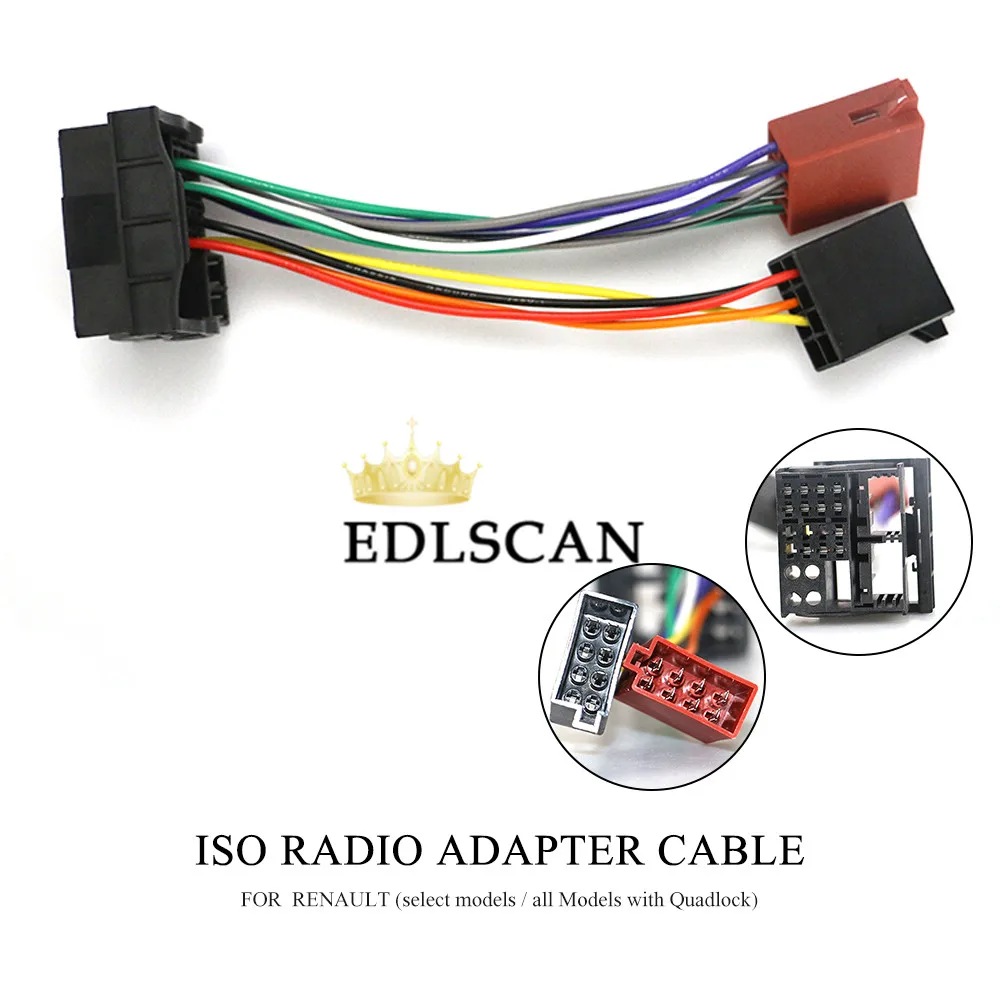 Автомобильный радиоразъем EDLSCAN для Volvo 2002 + переходник радиоприемника жгуты