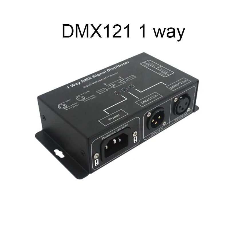 Усилитель DMX512 разветвитель сигнала DMX повторитель 1 канал DMX121 4 выходных порта DMX124