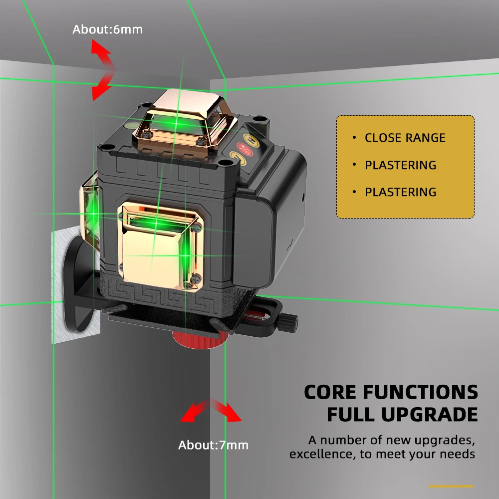 

12/16 Lines 3/4d Laser Level Level Self-Leveling 360 Horizontal And Vertical Cross Super Powerful Green Laser Level