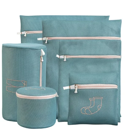 

Embroidery Mesh Laundry Bag Underwear Wash Washing Machine Bags Portable Clothing Organizer Lingerie Socks Bra Laundry Basket