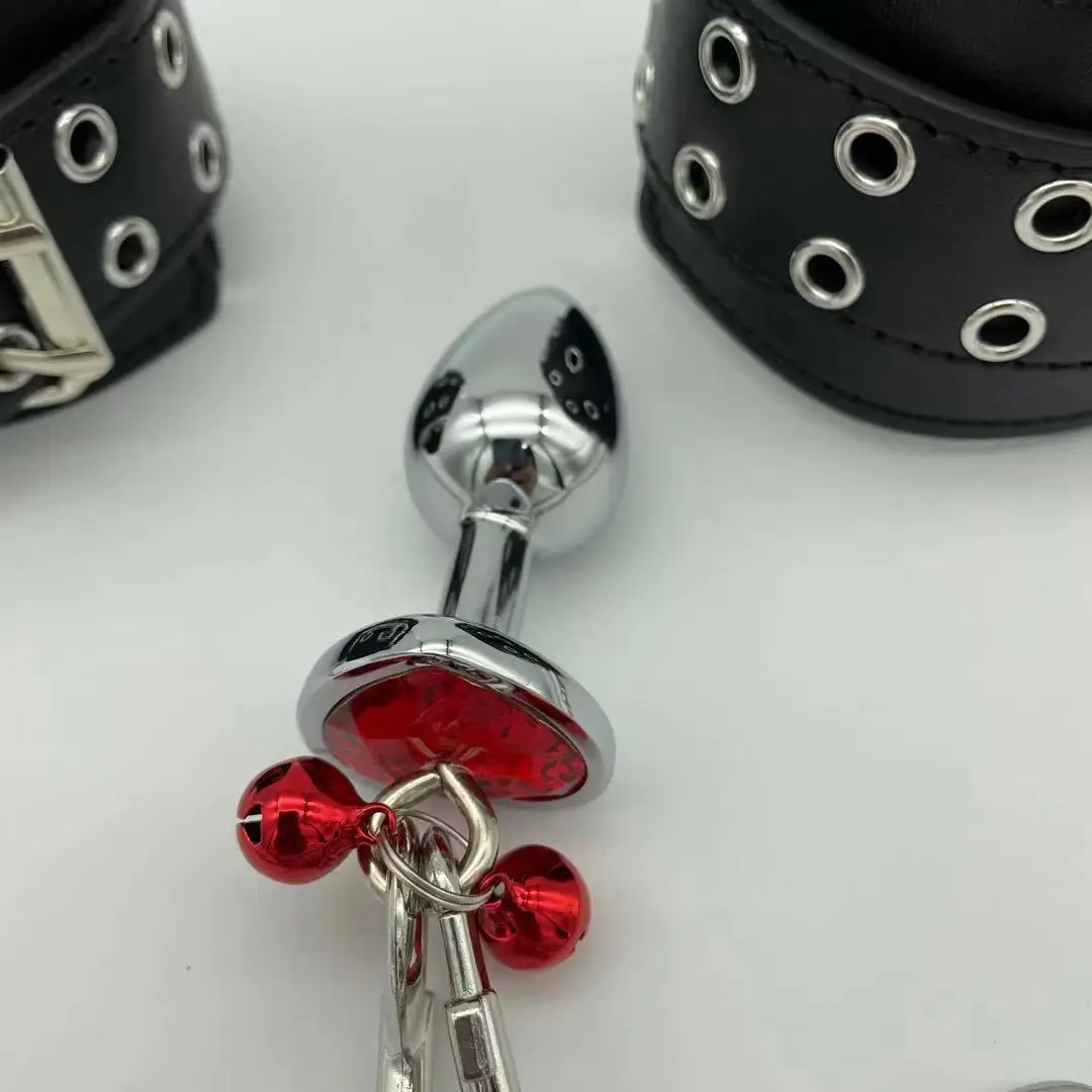 Набор фиксаторов для запястья анальной пробки наручники из ведомой кожи с