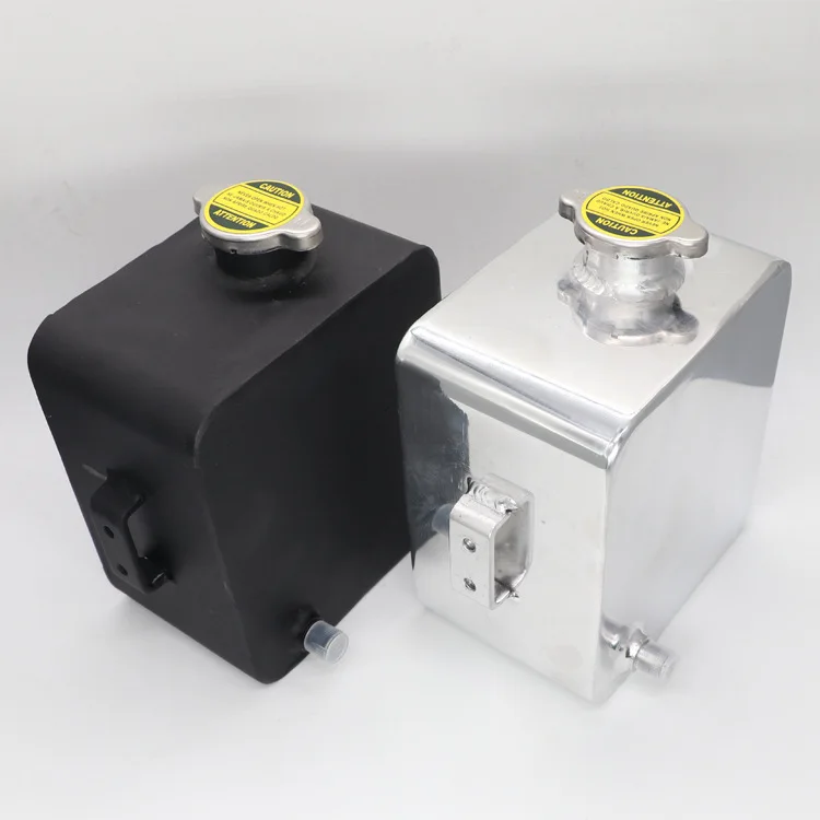 

Universal 2 Litre Polished Alloy Header Expansion Water Tank& Cap WATER HEADER TANK Coolant Overflow Tank Reservoir Kit