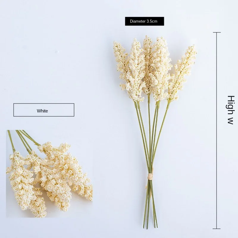

6 Pcs Tassel Simulation Tassel Garden Home Decoration Flower Arrangement Wedding Photography False Flower Simulation Plant