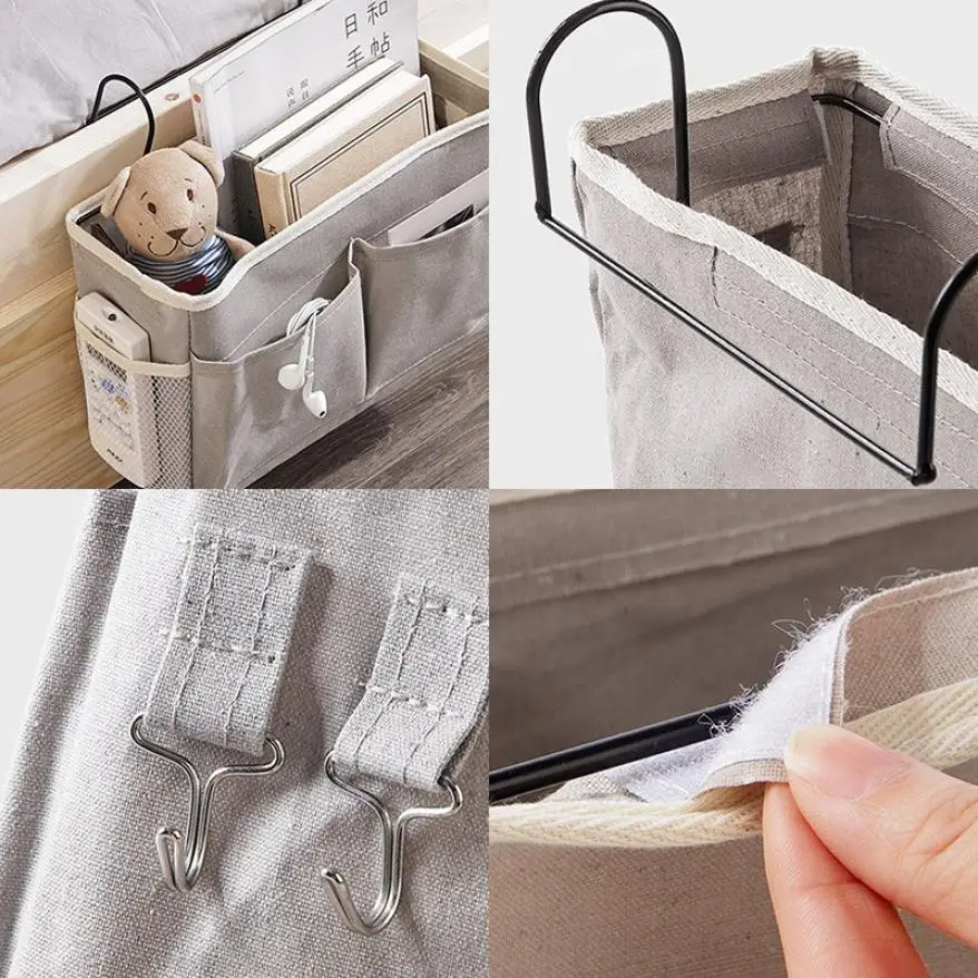 

Canvas bag organizer Hanging Pocket Storage Bag Bedroom Magazine Storage Pouch Diaper Caddy Toy Holder Tissue Box Home Organizer