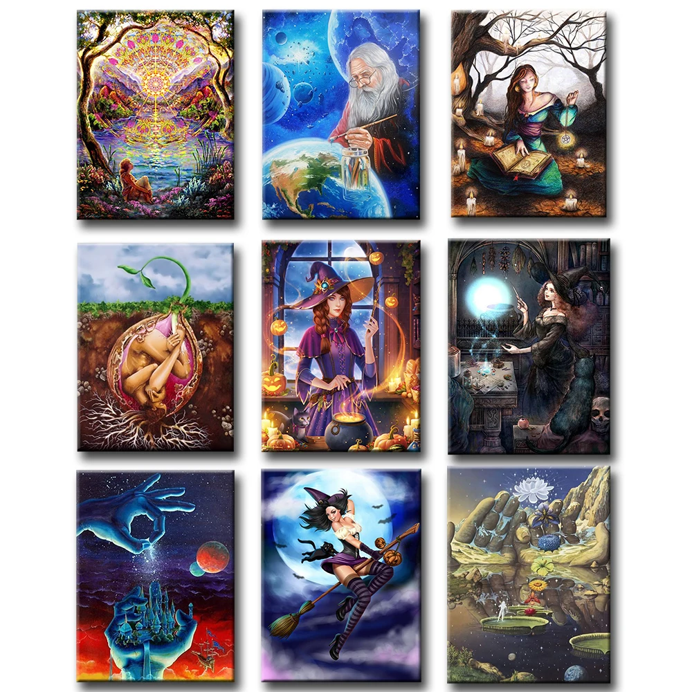 5D алмазная картина с героями мультфильмов красота ведьма ангел домашний декор