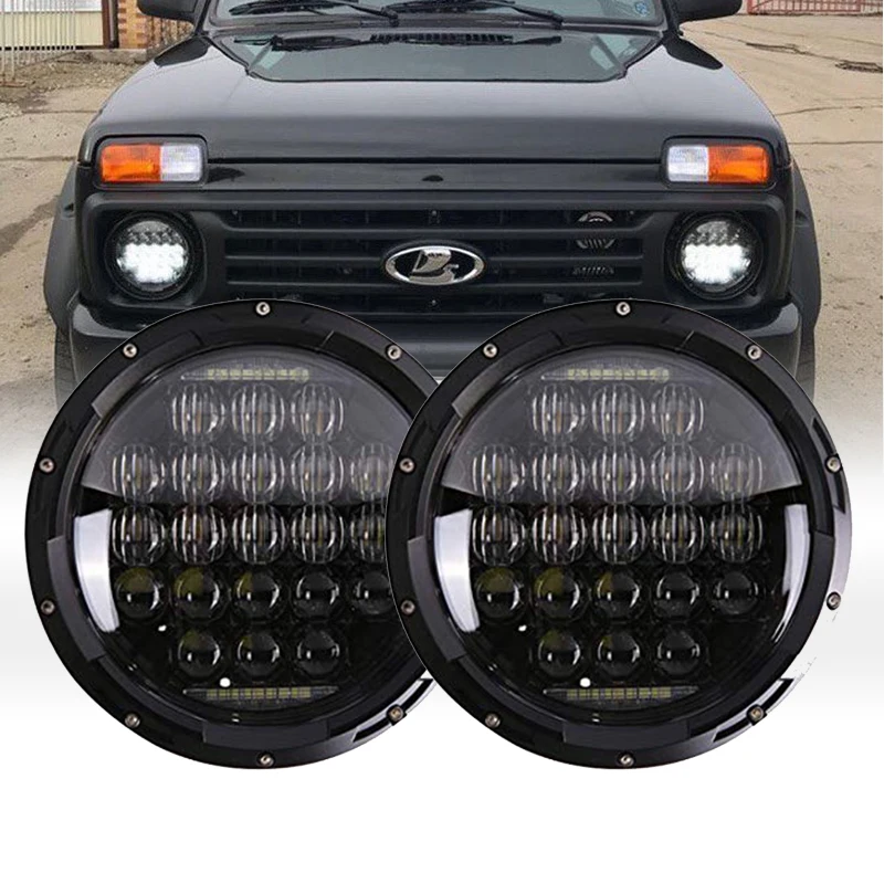 7 дюймовый светодиодный фары точка дыма лампы дневного беговые кроссовки nikeeinglys