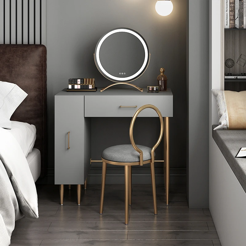 

Nordic Contracted Light Luxury Modern Small Family Model Bedroom Dresser Makeup Table of The Home Furniture Self-contained