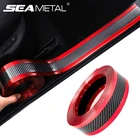 Наклейка на порог автомобиля, защита из углеродного волокна, виниловый бампер, защита от царапин, лента для столкновения, автомобильные внешние аксессуары