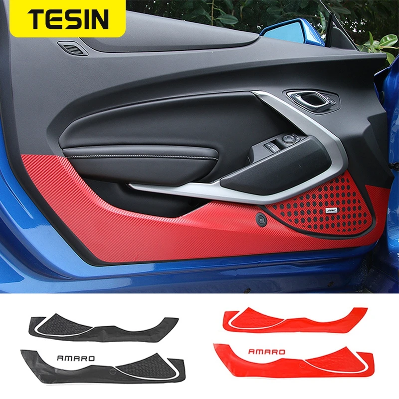 

TESIN углеродное волокно Внешний Вид Автомобильная дверь Противоударная наклейка против грязи дверные наклейки декоративные аксессуары для ...