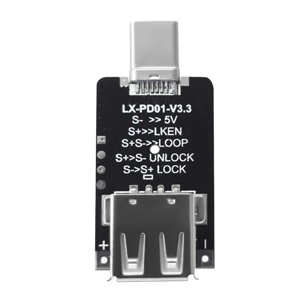 100W 5A USB Type-C PD Decoy Trigger Board 5V 9V 12V 15V 20V Output PD 2.0 3.0 Trigger Adapter Cable Connection Polling Detector