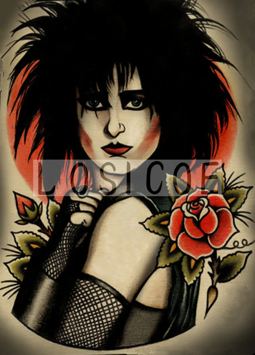 &quotPretty lady&quot 30X42 см ретро крафт бумага постер татуировки художественная Настенная