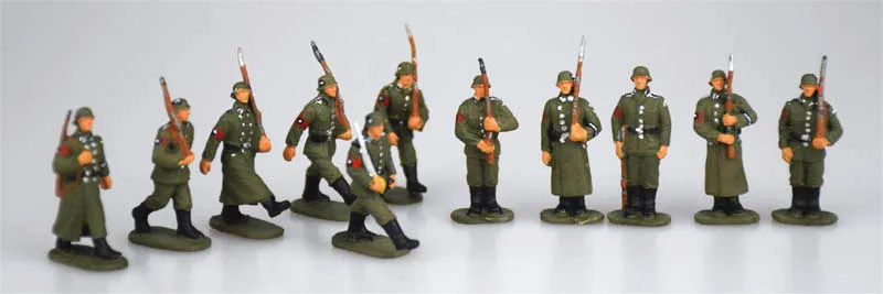 Собранная супер мини ПВХ фигурка 1:72 мировая война 2 немецких солдат модель