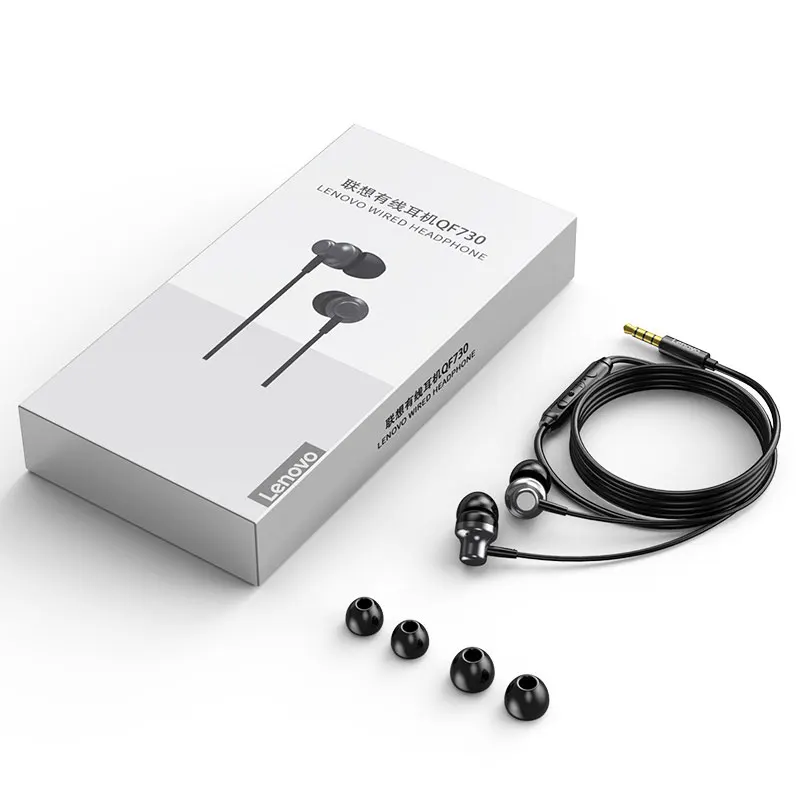 

Original Lenovo QF730 Wired Earphones 3.5mm Audio Noise Reduction Hifi Stereo In-ear Earbuds with Mic for Phone Game Music