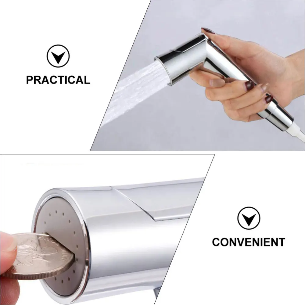 

1 Set Practical Adjustable Bidet Sprayer Set Flushing Pressurized Spray Head Kit