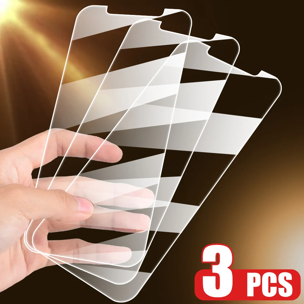 

3/2Pcs Tempered Protective Glass For iPhone 12 11 Pro XR X XS Max Screen Protector Film For iPhone 7 8 6 s Plus SE 2020 5s Glass