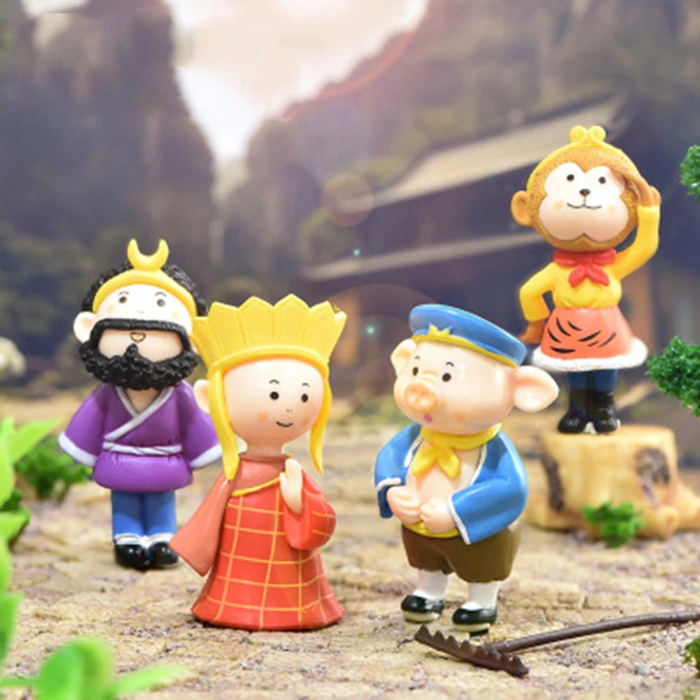 4PC/set Journey To The West Monk Pig Small Statue Figurine Crafts Ornament Miniatures Car DIY Decor | Дом и сад
