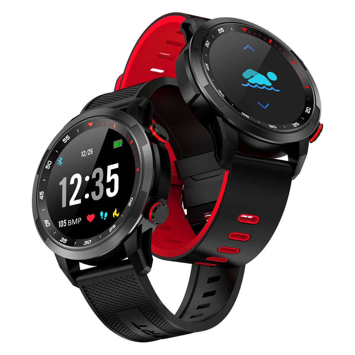 Smart Watch Swimming IP68 Waterproof Full Touch Round Screen SmartWatch Blood Pressure Heart Rate Fitness Bracelet pk KW18 B612 |