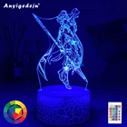 Ударный ночник Genshin, 3D иллюзионная лампа, популярный игровой светильник для спальни, декоративсветильник светодиодный светильник, атмосферные прикроватные ночники, подарок для детей