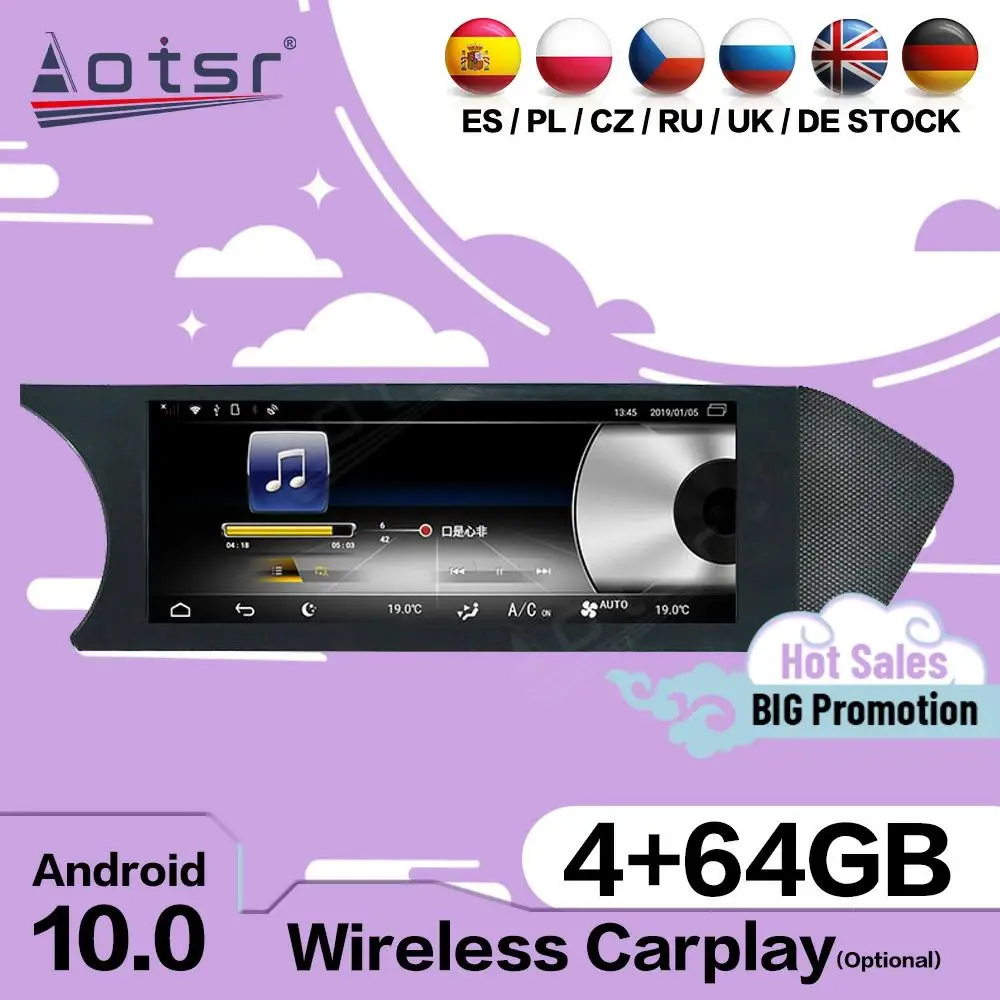 

Carplay стерео Android экран для Mercedes-Benz C63 C204 C180 C200 C260 2011 2012 2013 2014 GPS аудио радио приемник головное устройство