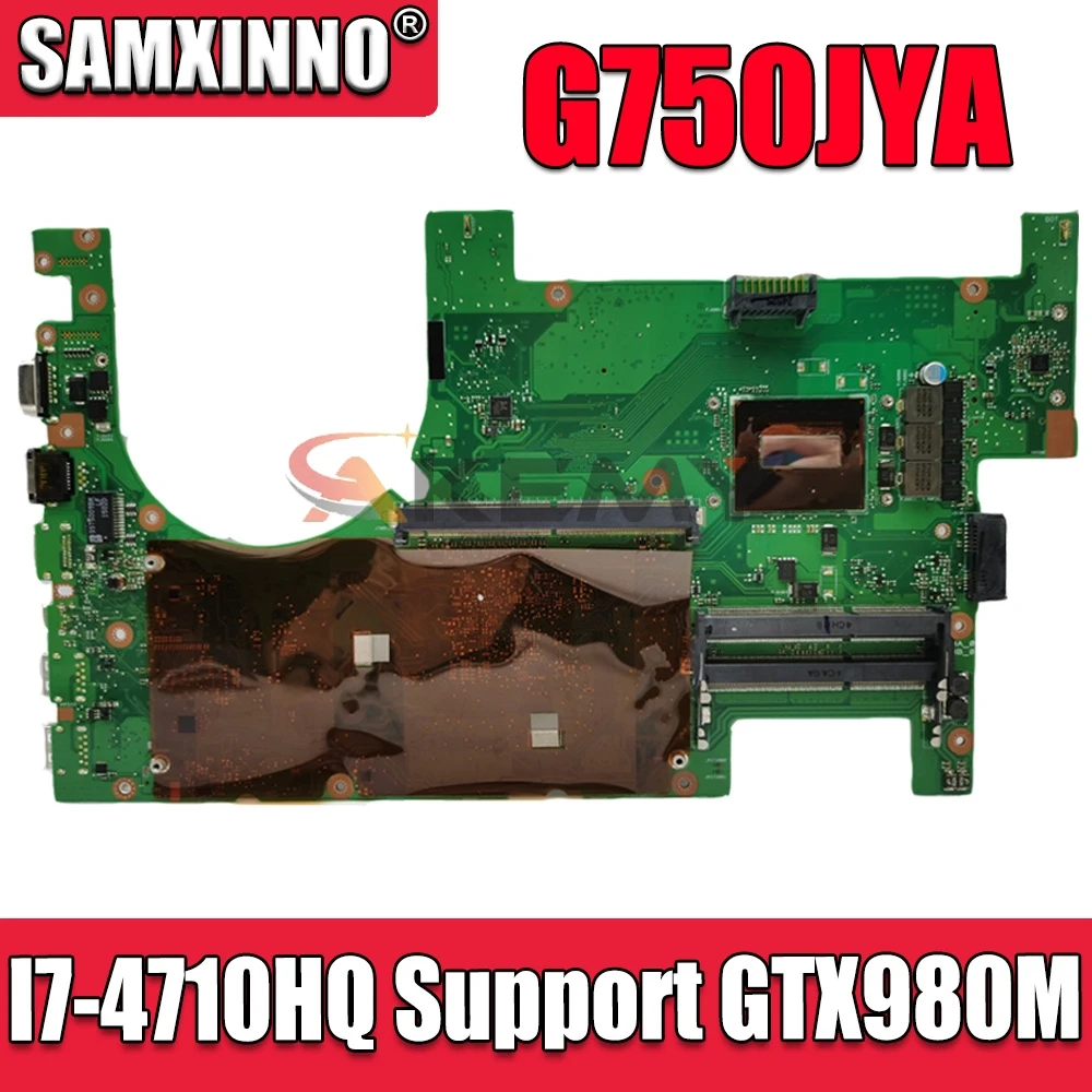 

Akemy G750JYA Бортовая материнская плата для ноутбука I7-4710HQ Материнская плата ASUS G750JYA G750JY G750J, протестированная поддержка графики GTX980M