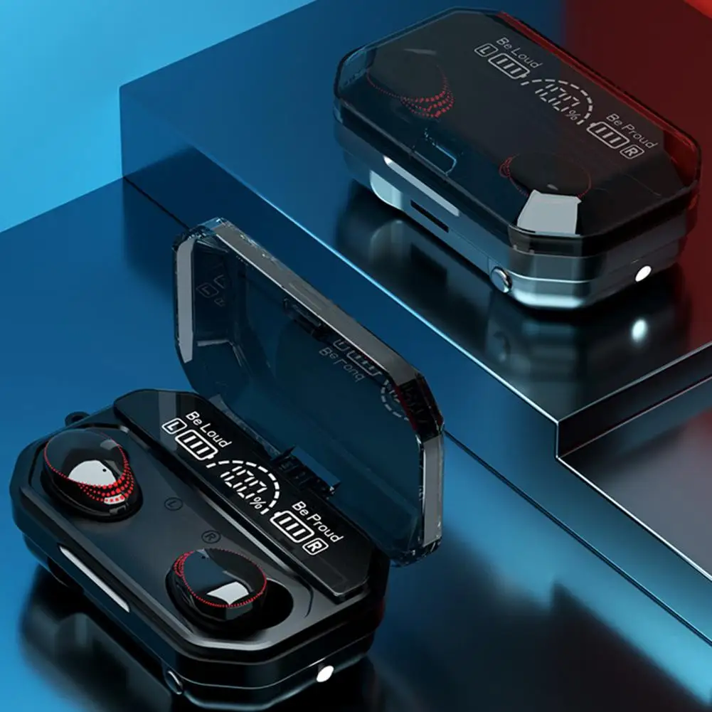 A18 LED Дисплей мощности Шумоподавление сенсорное управление TWS Bluetooth 5.1 Наушники без проводов для домашнего тренажерного зала офиса.