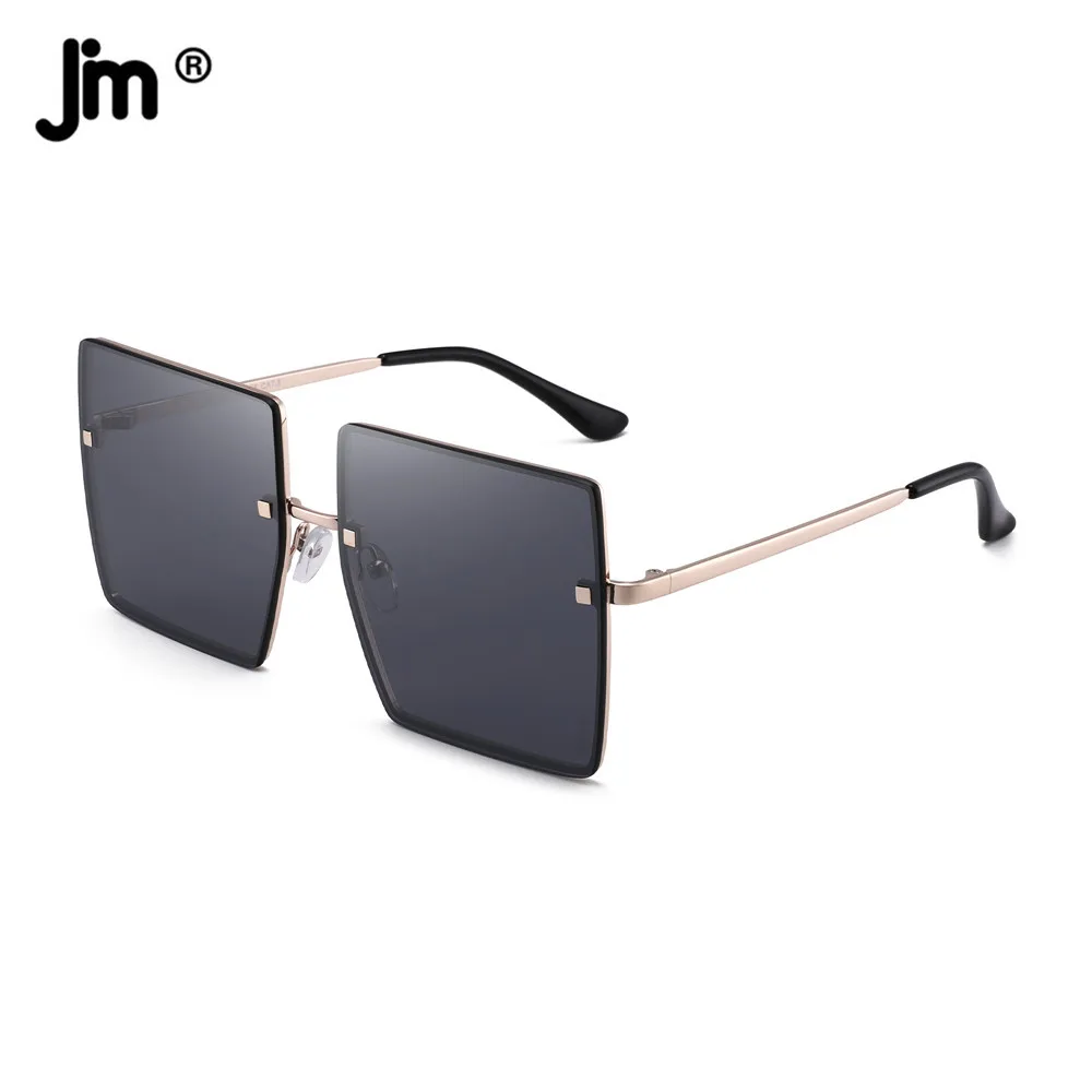 

Oversized Square Sunglasses Men Women Vintage Rimless Sunglasses UV400
