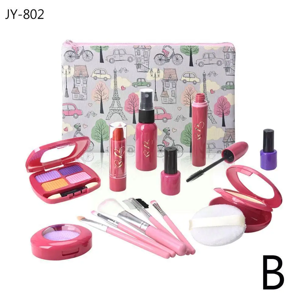 

Детские игрушки для макияжа розовый набор для макияжа принцесса Парикмахерская Игрушка имитация косметики пластик для девочек E4B7