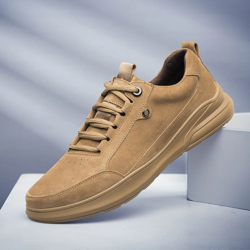 

Туфли мужские из натуральной кожи, скейтборд, роскошные брендовые модные оксфорды на шнуровке, уличная спортивная трендовая дышащая повсед...