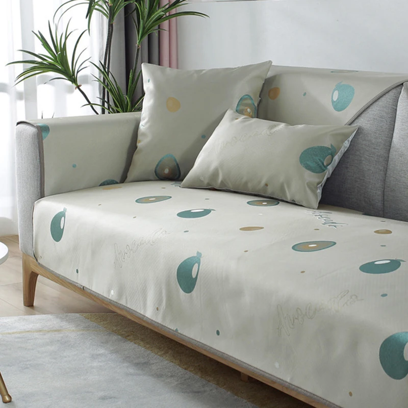 Шелковые чехлы для диванов летние подушки Нескользящие гостиной домашний декор