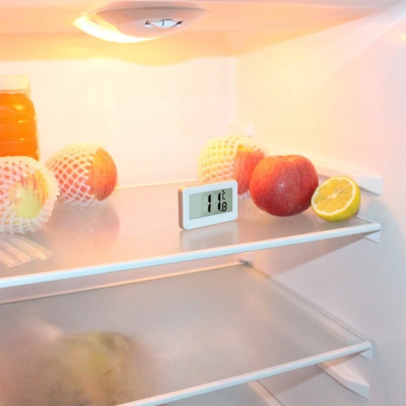 

2Pack Refrigerator Thermometer, Digital Waterproof Refrigerator Freezer Temperature Monitor -30 To 60 Degrees With Hook For Indo
