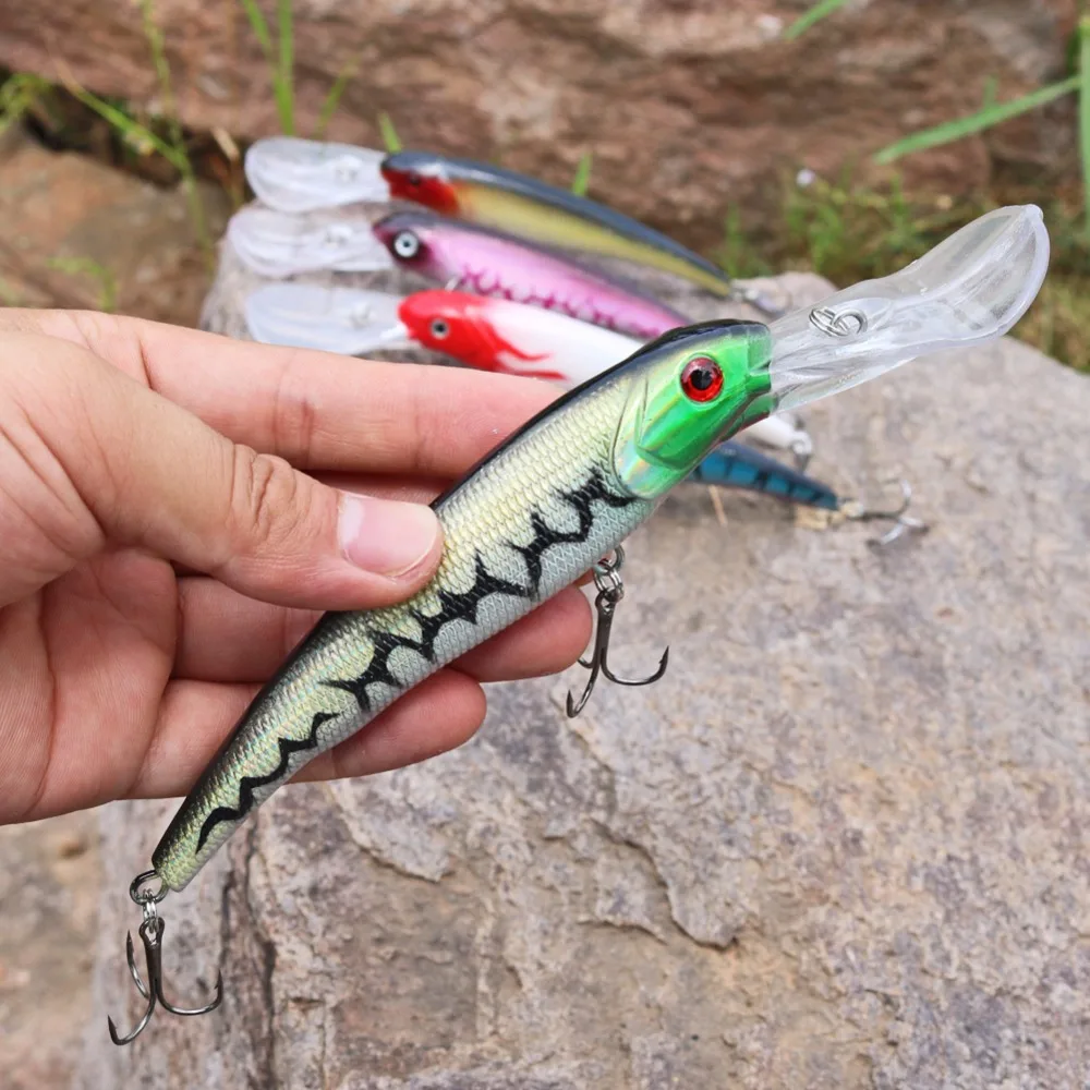 

Sougayilang 1Pcs 19cm 22g Topwater Wobbler Fishing Lure Minnow Hard Bait 2 Fish Hooks Crankbait Floating Fishing Tackle