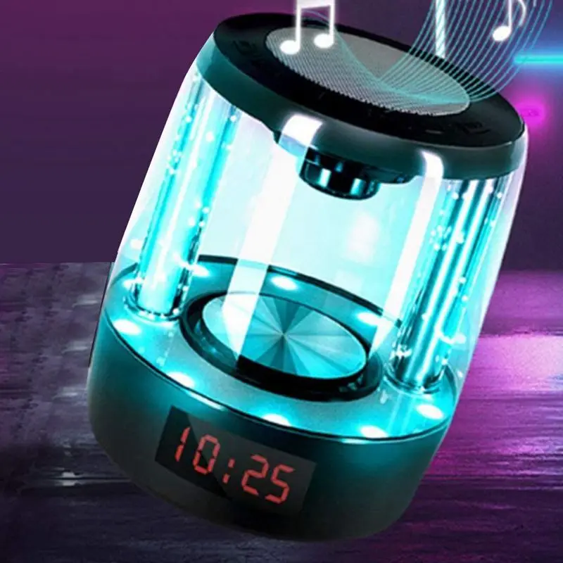 Портативная колонка Bluetooth прозрачная светодиодная подсветка цветное освещение