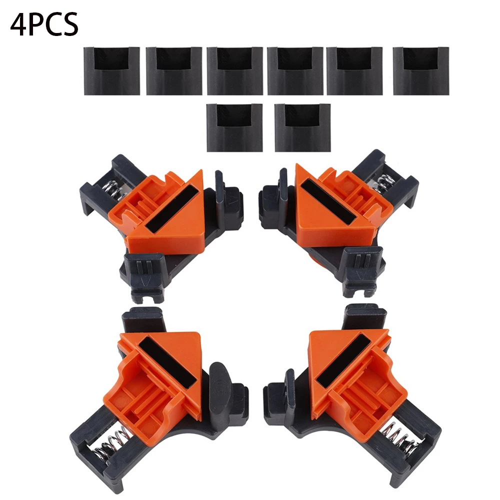

4pcs 90 Degree Right Angle Clamp Fixing Clips Multifunction Picture Frame Corner Clamp Carpentry Furniture Repaire Wood Tool Kit