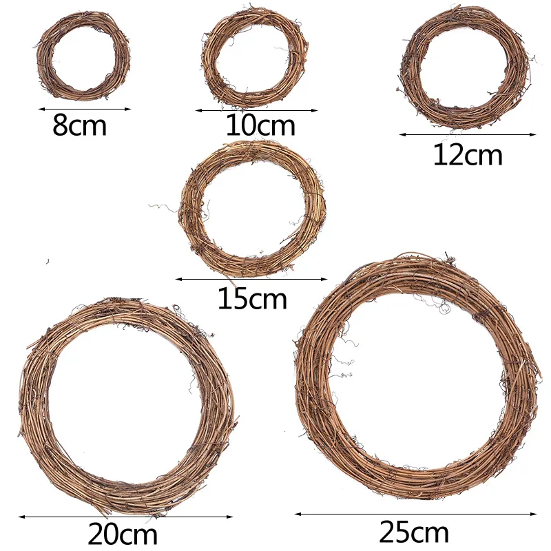 8-30 см Счастливой Пасхи висит венок натурального ротанга гирлянда для домашней