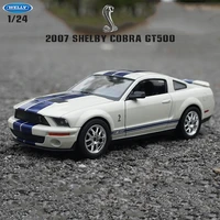 welly 124 2007 shelby cobra gt500 alloy car model car simulation decoration car collection gift toy die casting model boy toy