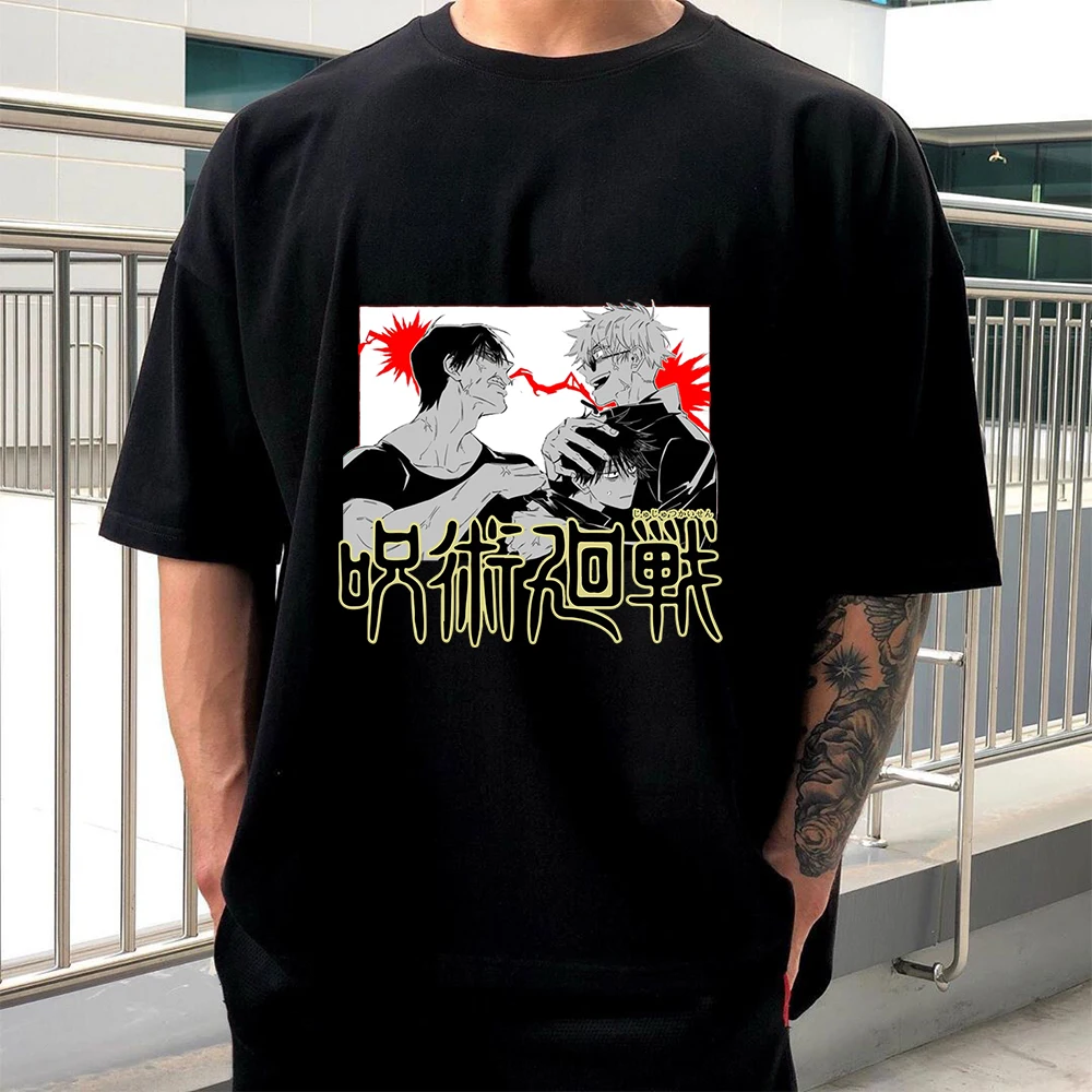 

Новинка 2020, модная повседневная простая футболка с свободным рукавом и принтом juyuksu Kaisen