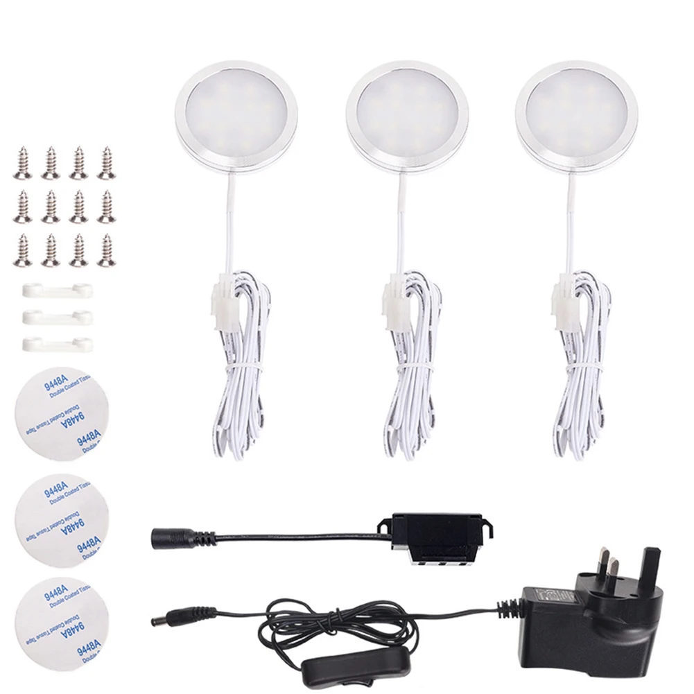 3 шт. шкаф Точечный светильник под шкафами встраиваемые светодиодные ультра