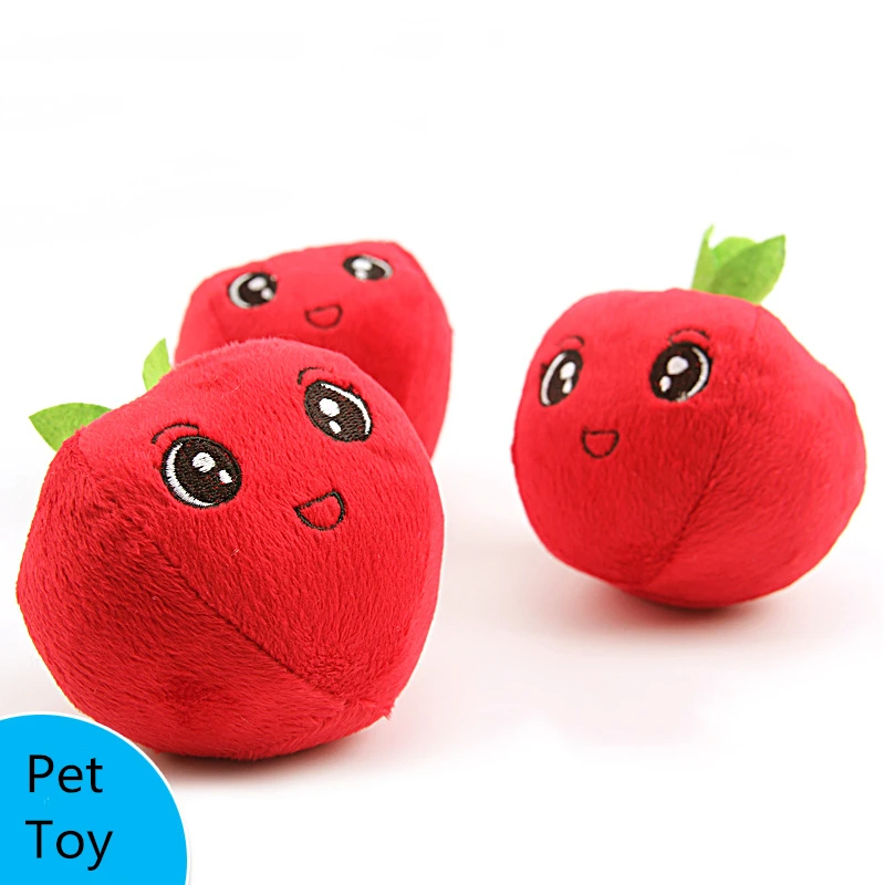 Собака плюшевая игрушка милая мультяшная яблоко вокальная пазл для домашних