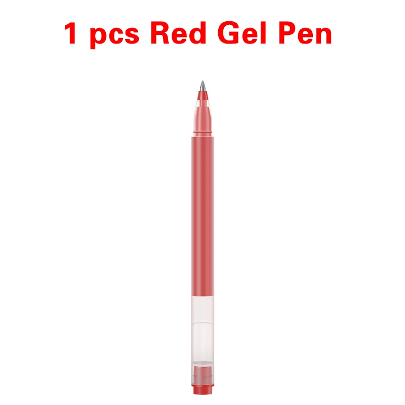 1 pcs Red Xiaomi Mijia супер прочная гелевая ручка для письма 0,5 мм цилиндрическая гладкая Mijia ручка для вывески школьный офис Япония красная черная чернильная ручка - Цвет: 1 pcs Red