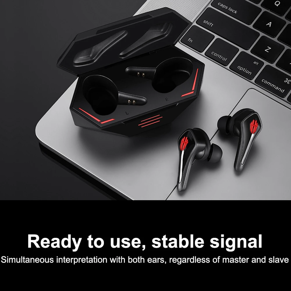 

Global ZTE nubia Red Magic headphones earbuds gaming headset Bluetooth Earphones 5.0 TWS Bluetooth for iphone Samsung Huawei