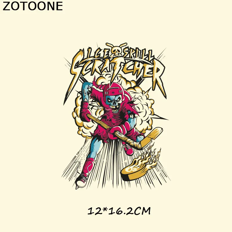 Модные термоклейкие нашивки ZOTOONE с изображением черепа для одежды наклейки флага