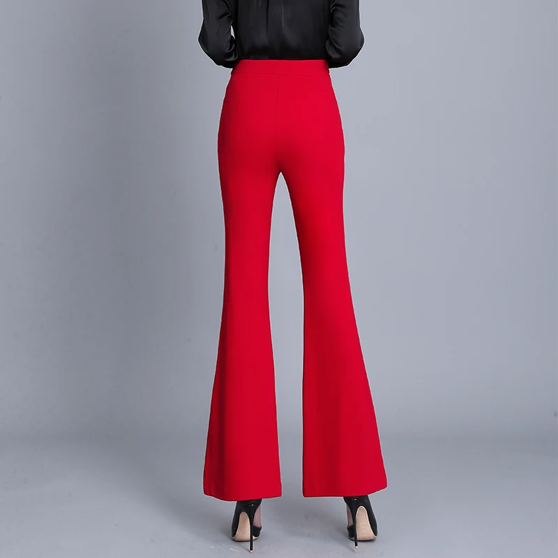 Women Red Pants Work Zipper Office Lady Autumn New Arrivals Rtrousers Elegant 3478LY | Женская одежда