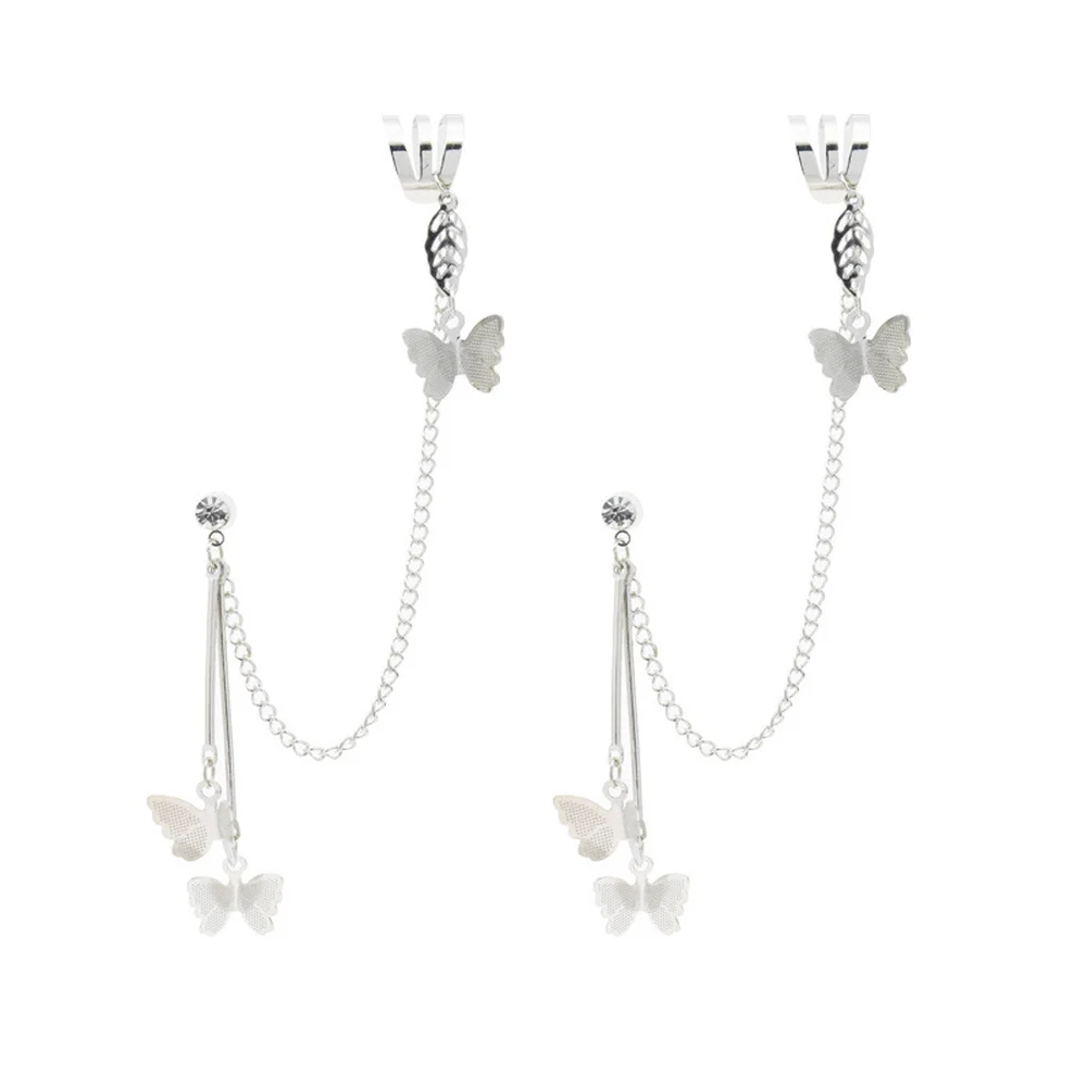 

2021New Japanese and Korean fashion ladies party inlaid diamond bow ear clip design sense fashion trend style earrings