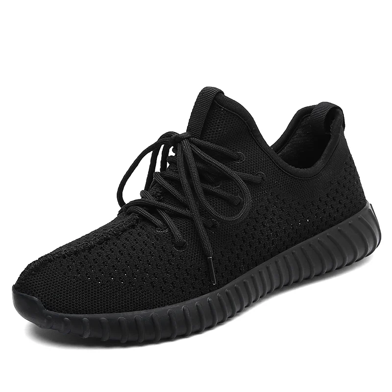 Tenis Бланкос zapatillas hombre теннисные туфли для мужчин спортивная обувь мужские Ультра повышающие трикотажные кроссовки мужские прогулочные мужские кроссовки - Цвет: Черный