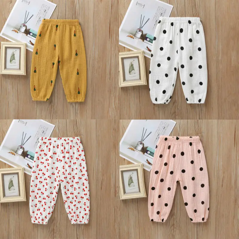 Kids Boys Girls 6M-3T Cotton Casual Trousers Toddler Leggings Harem Pants
