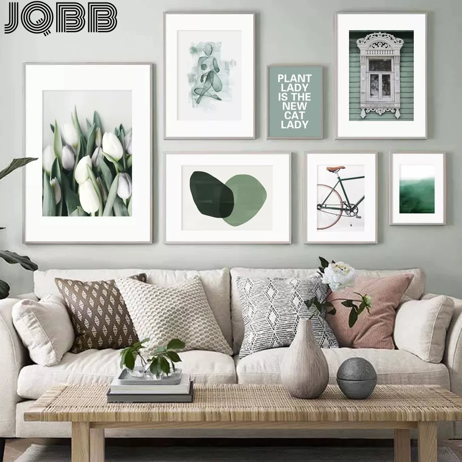 

Abstract Green Plant Nature Scandinavian Wall Canvas Painting Nordic Posters And Prints Wall Pictures For Living Room Home Decor
