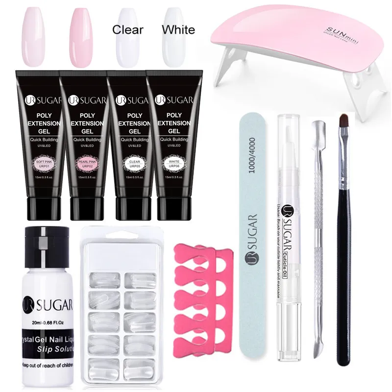 UR SUGAR 15 мл УФ-гель набор прозрачных быстрая строительный гель Лаки для дизайна