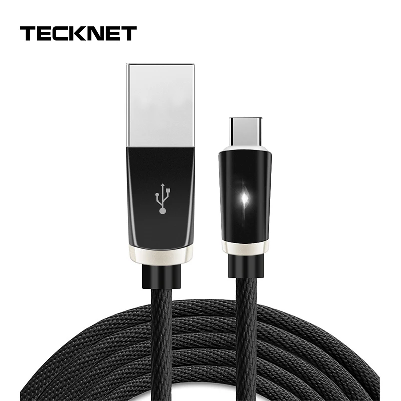 TeckNet 1 м кабель для быстрой зарядки type-C для usb-кабеля для передачи данных, планшета, мобильного телефона, usb-кабель для зарядки устройств USB type-C