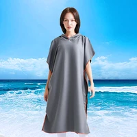 quick dry microfiber poncho towel surf beach wetsuit changing towel bath robe hooded poncho surfing swimming bathing