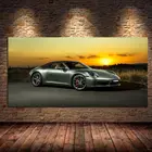 Постеры и принты с изображениями суперкаров 911 Carrera S, картины с изображением серебряных машин, спортивных автомобилей, настенная живопись на холсте для декора гостиной без рамы